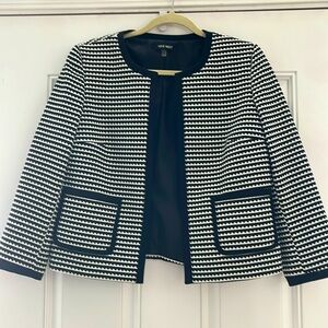 Nine West Black & White Check Jacket 6